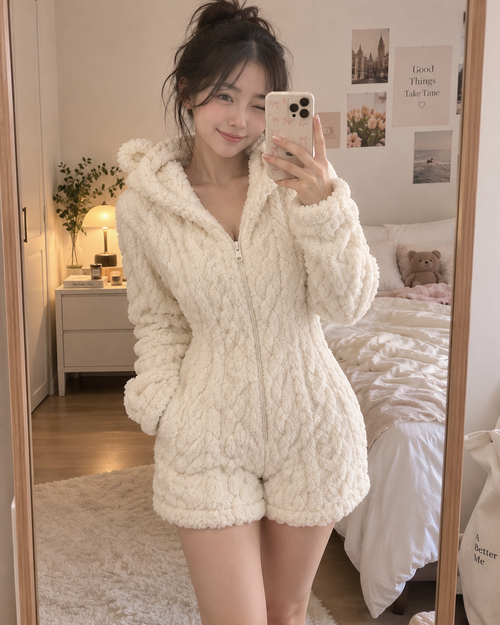 Cozy Bear Hooded Onesie